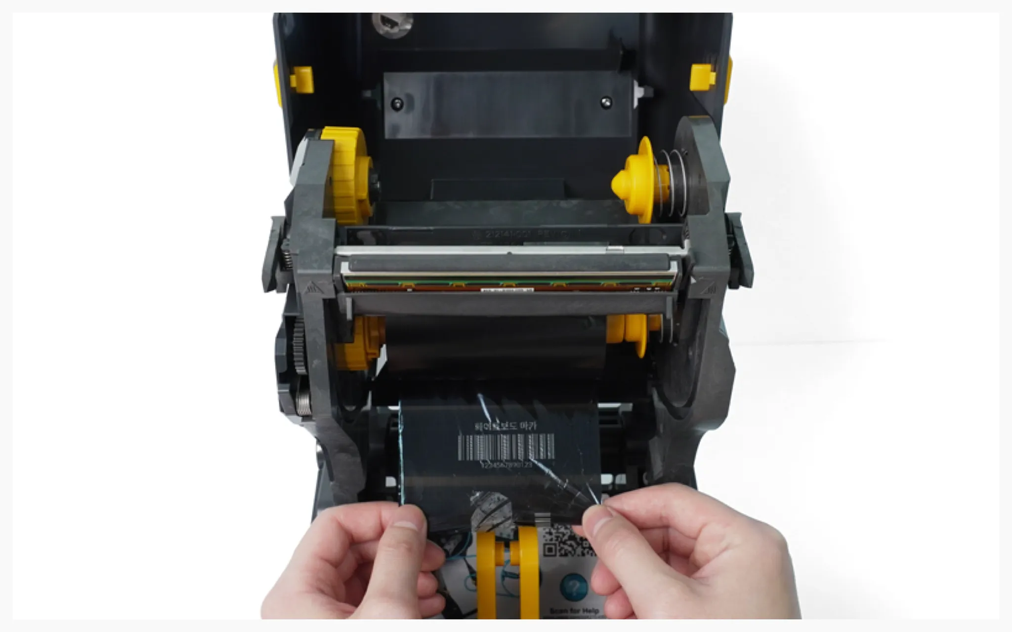 리본 프린터 장착