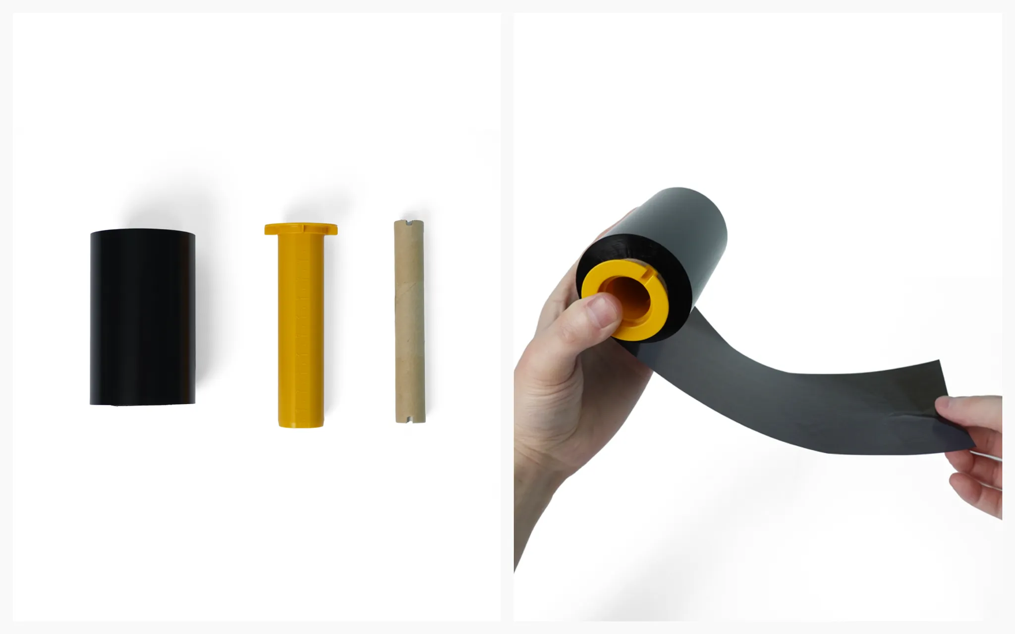 리본과 홀더 결합